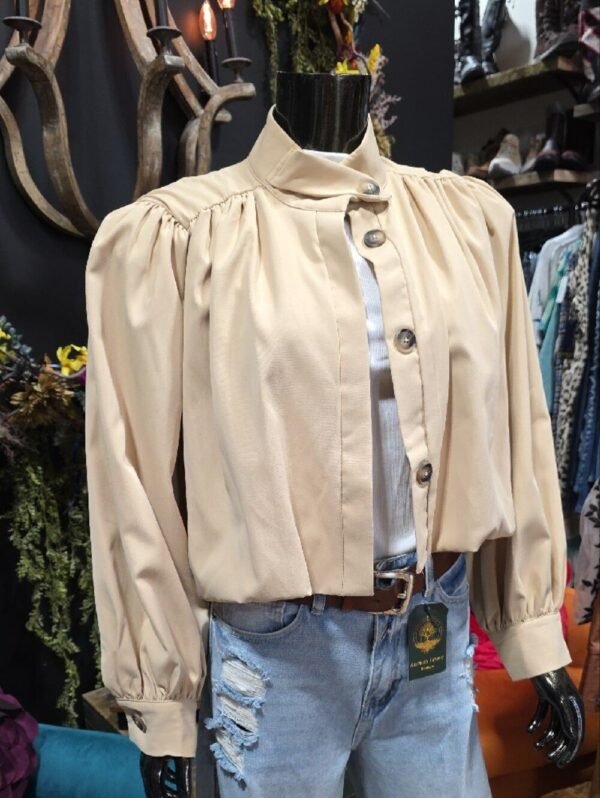 Aurum Grove High-neck bubble-hem jacket